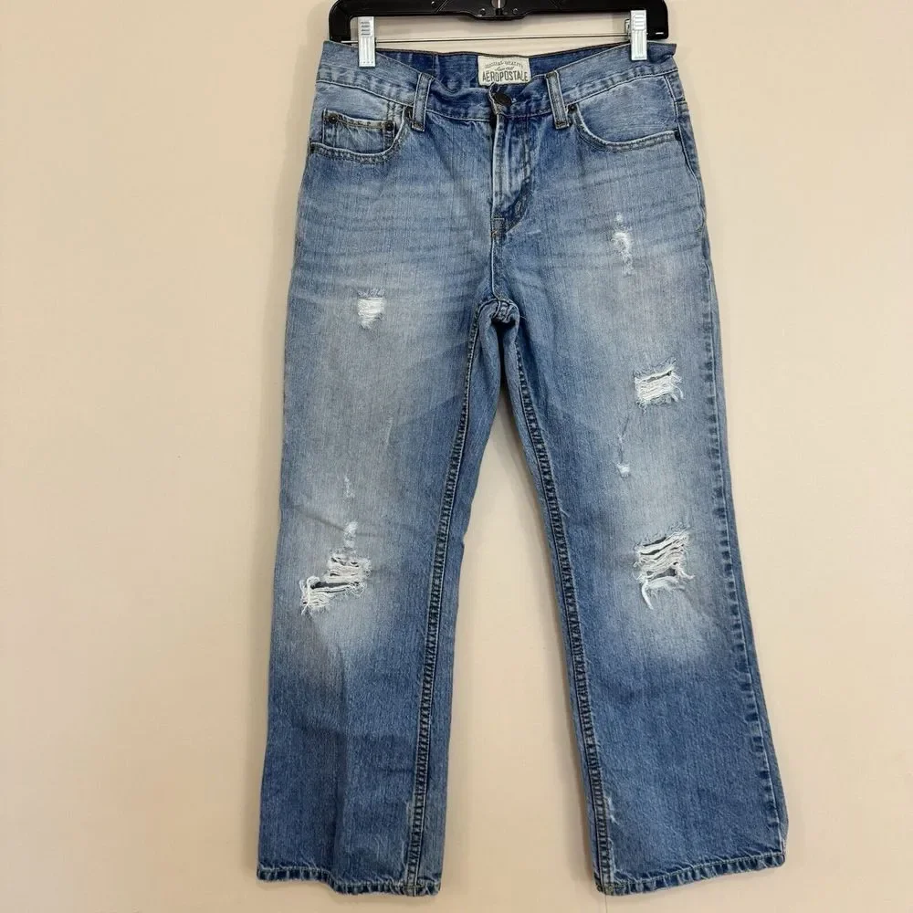 Aeropostale Light Blue Bootcut Jeans for Men